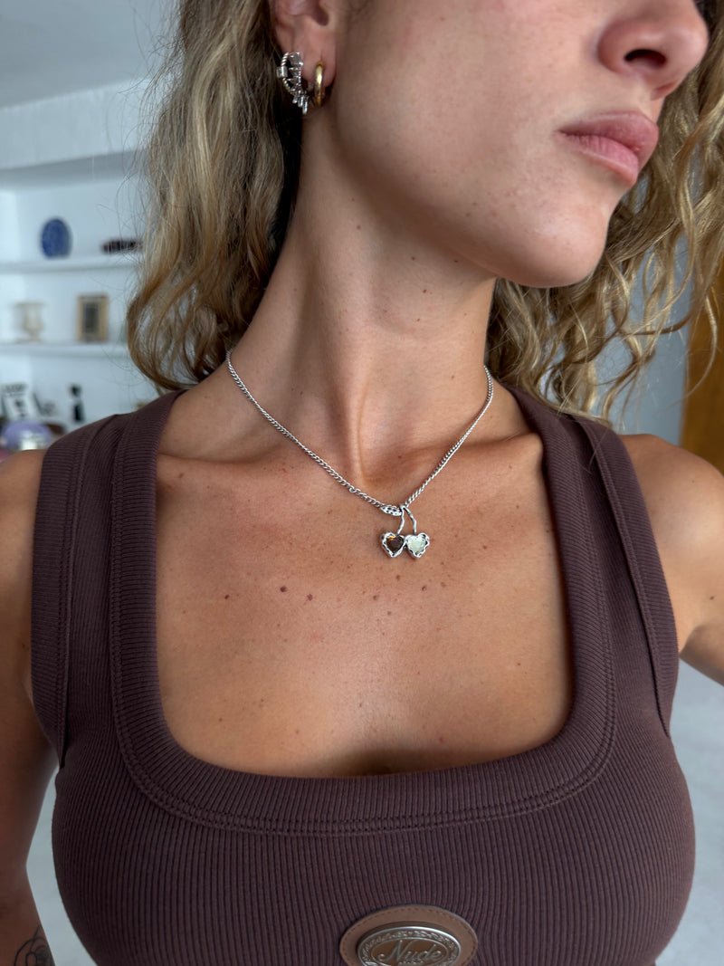 Cherry Necklace Silver