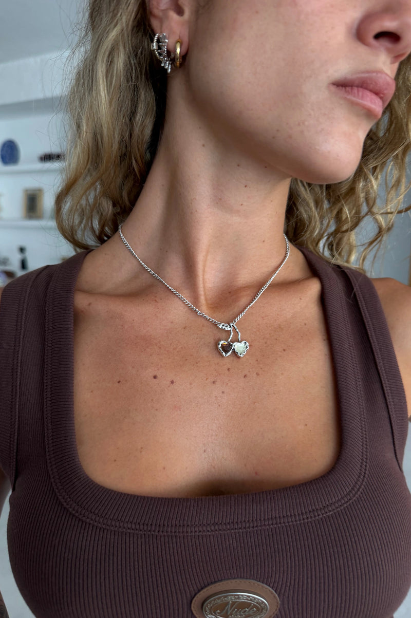 Cherry Necklace Silver