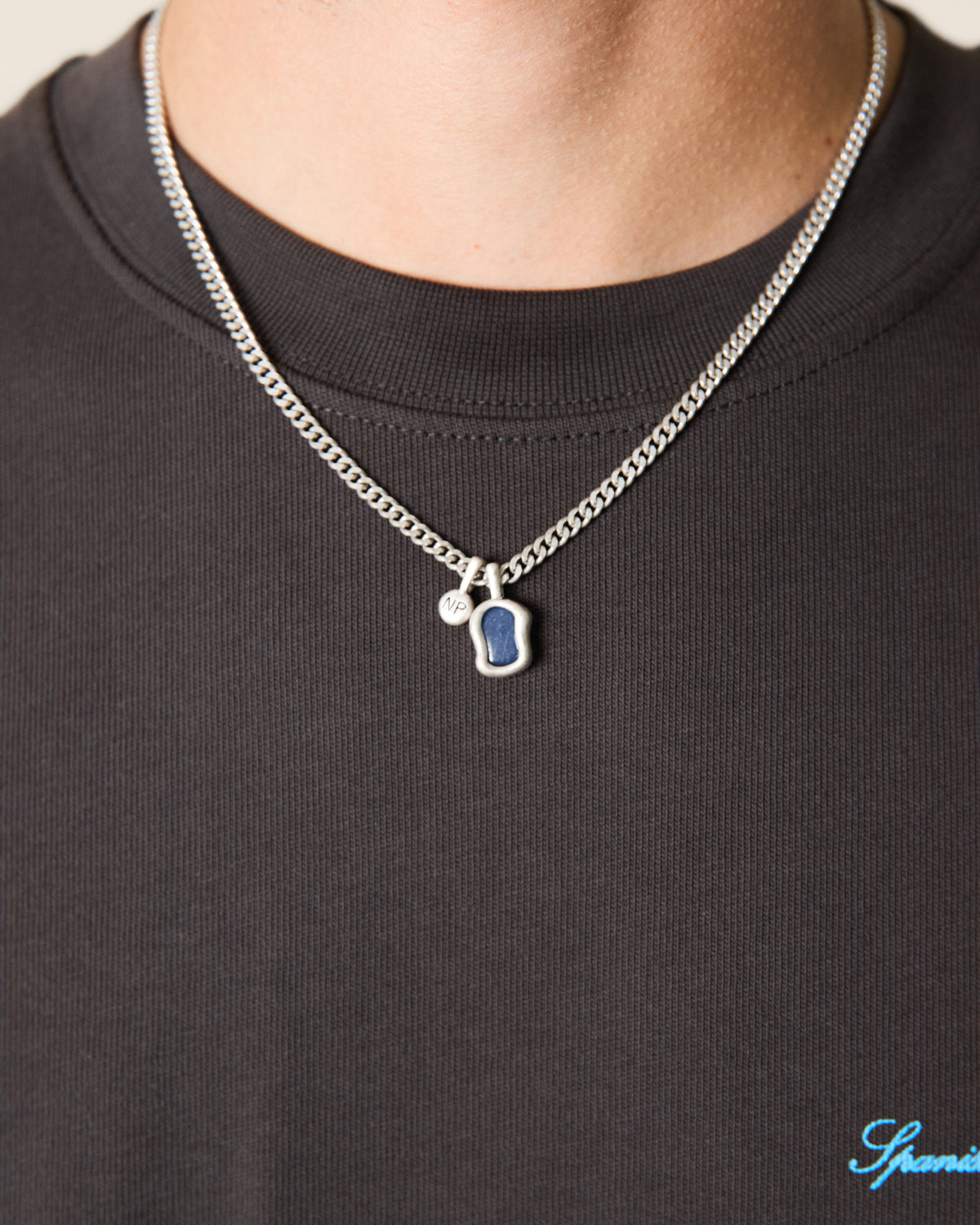 Blue Ocean Necklace Silver