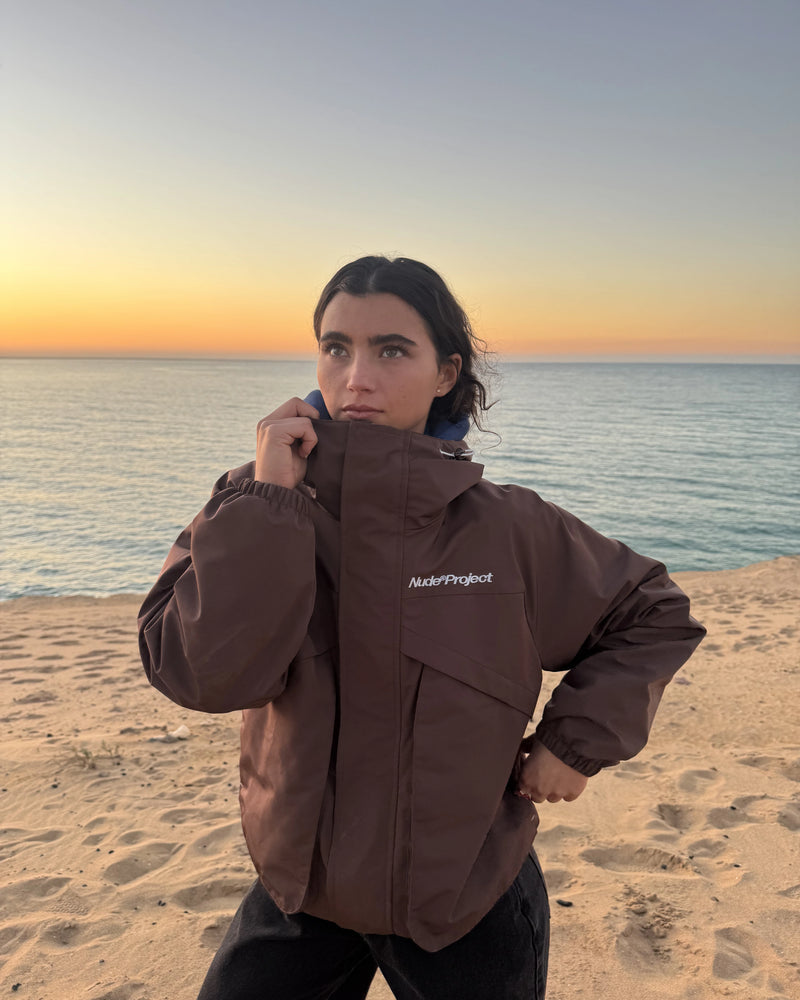 Miles Windbreaker Jacket Brown