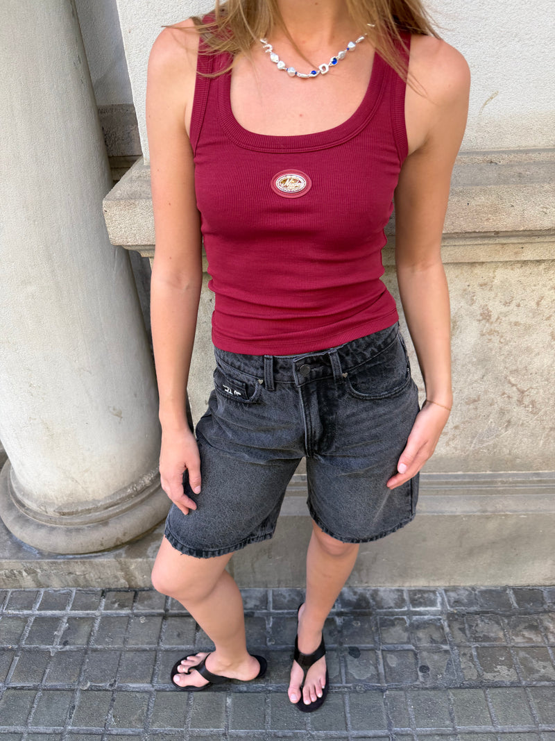 Sophisticated Pleasure Tank Top Burgundy