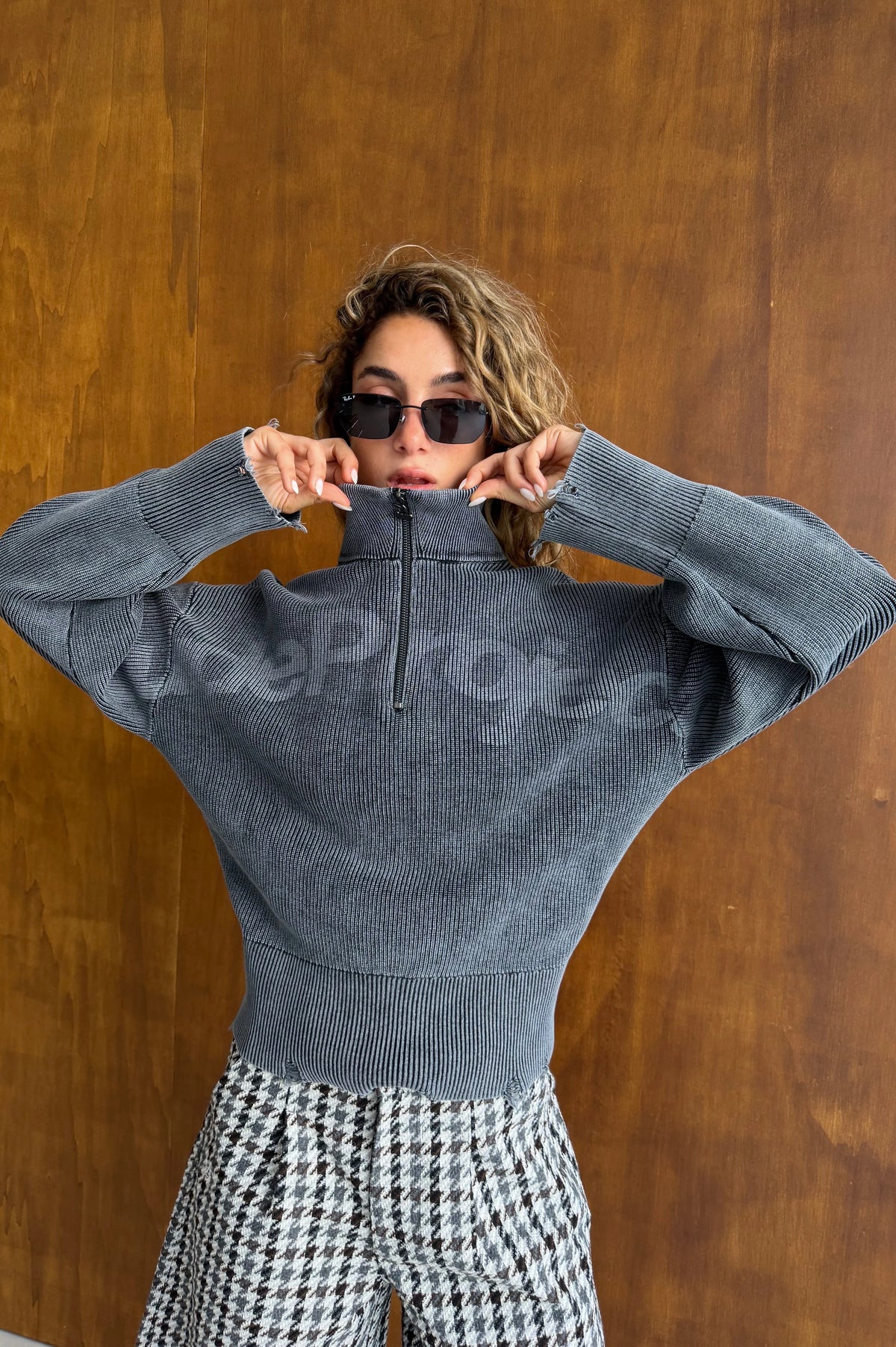 Beast Quarter-Zip Knit Ash