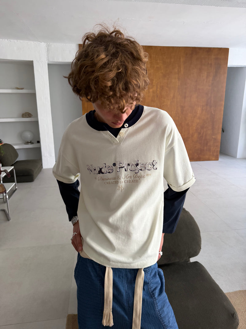 Double Neck Long-Sleeve Tee