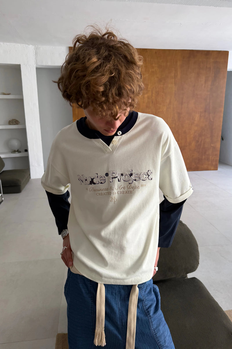 Double Neck Long-Sleeve Tee