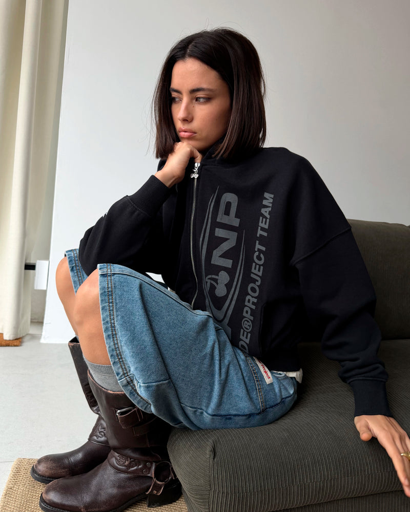 Ayrton Zip-Up Hoodie Black