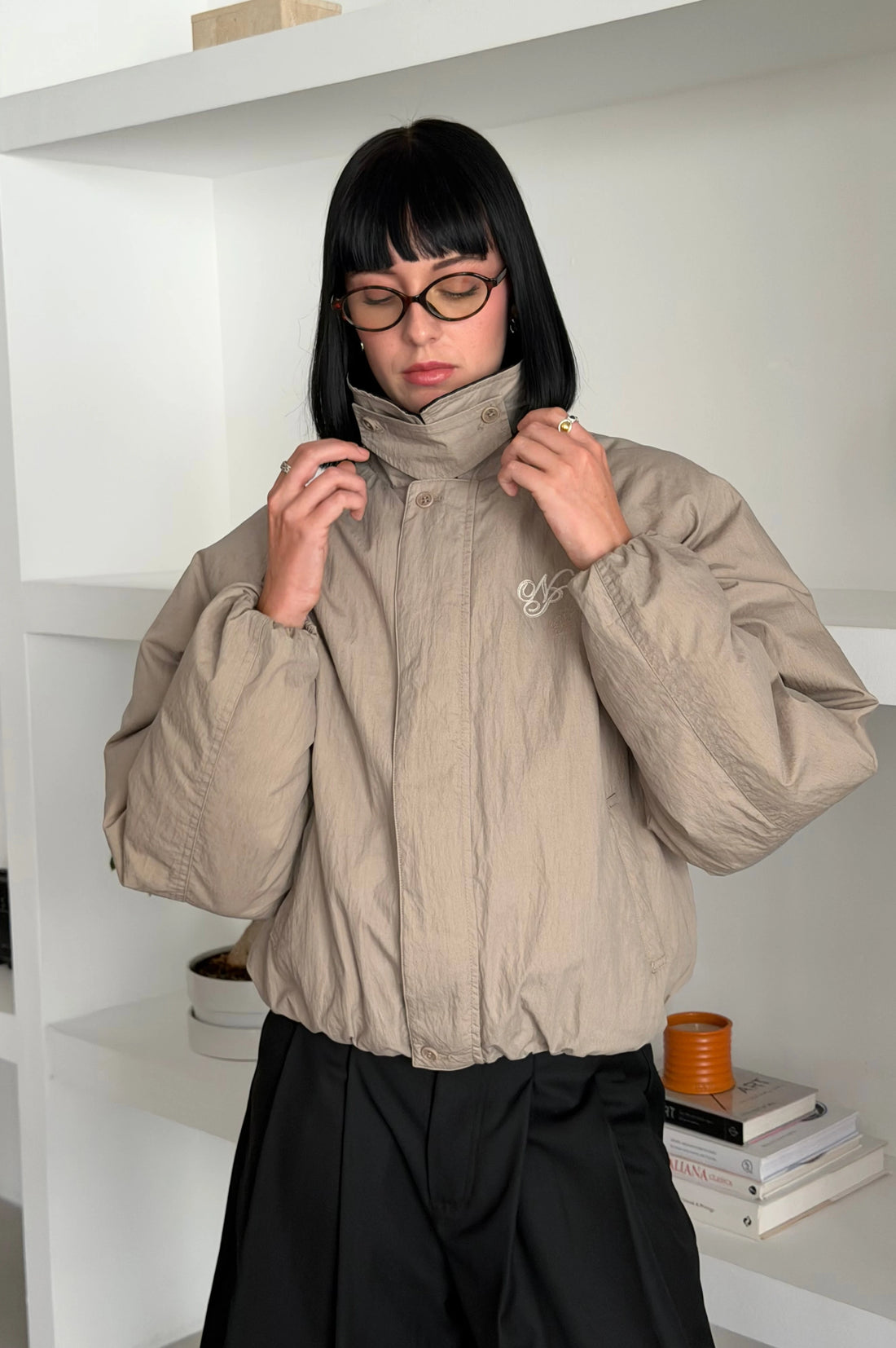 The Freelancer Bomber Jacket Beige