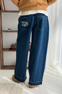 Old Baggy Jeans Stone Wash Indigo