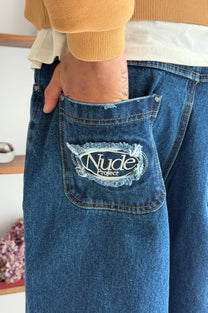 Old Baggy Jeans Stone Wash Indigo