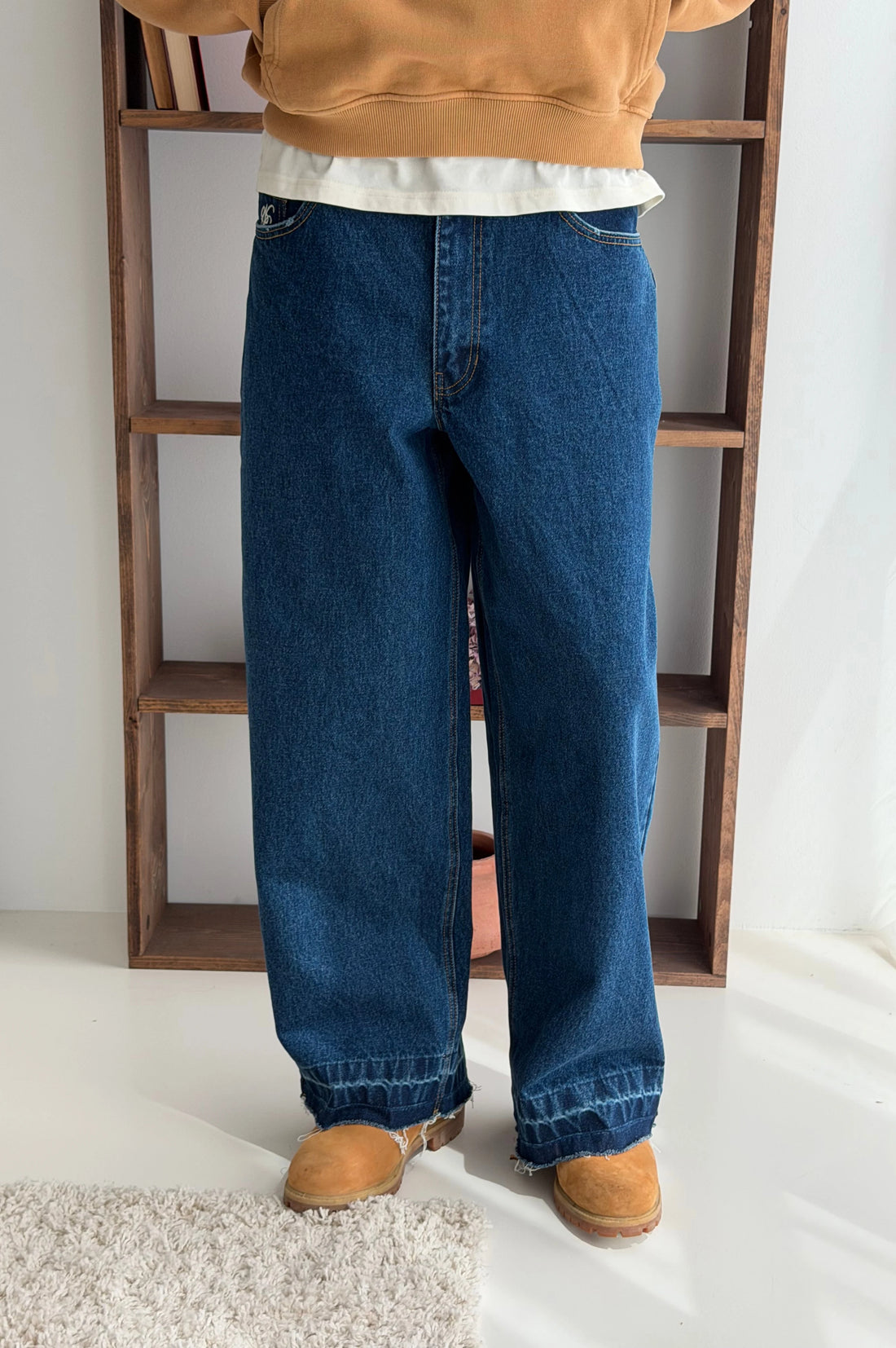Old Baggy Jeans Stone Wash Indigo