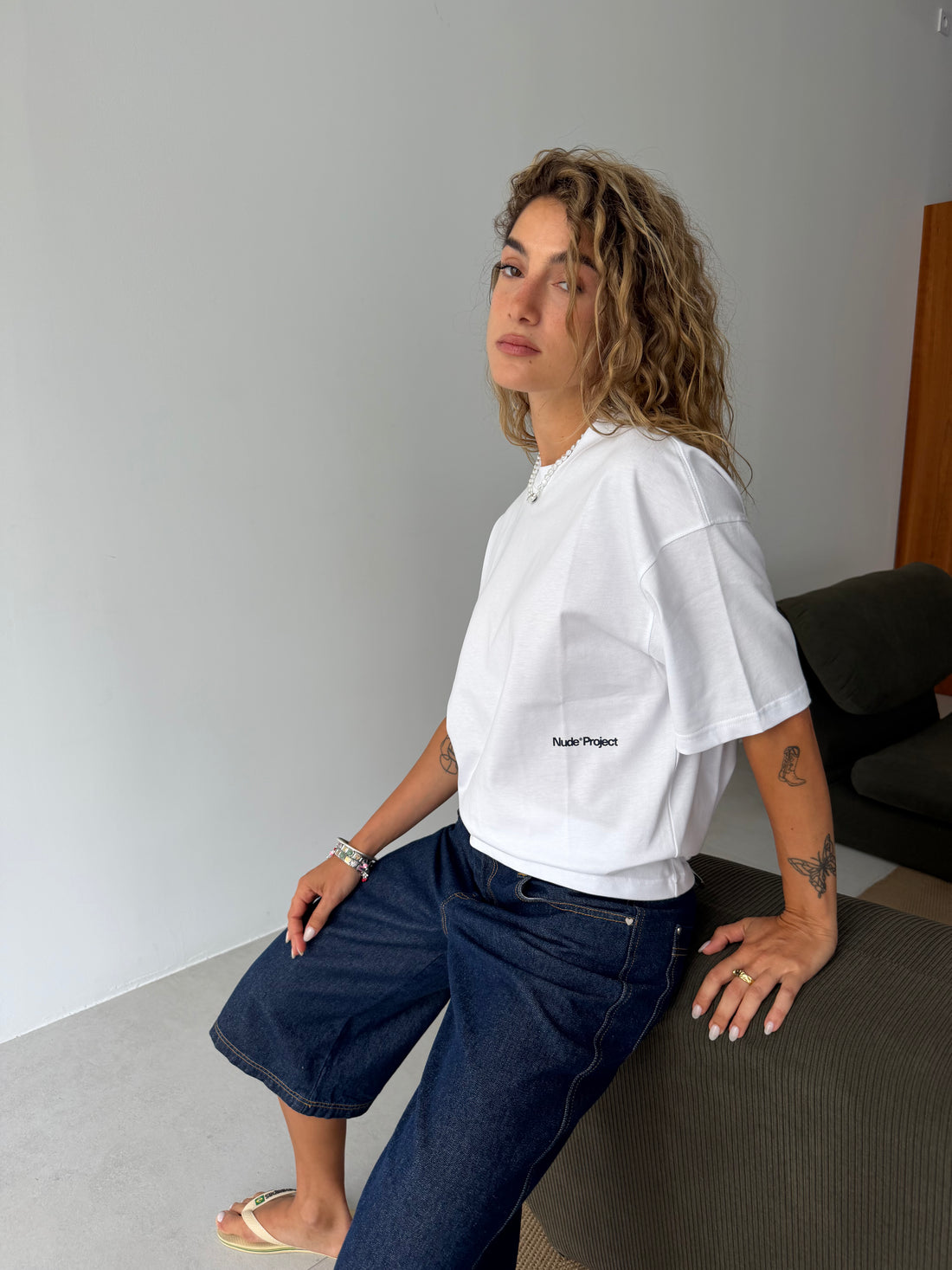 I Need A Break Tee White