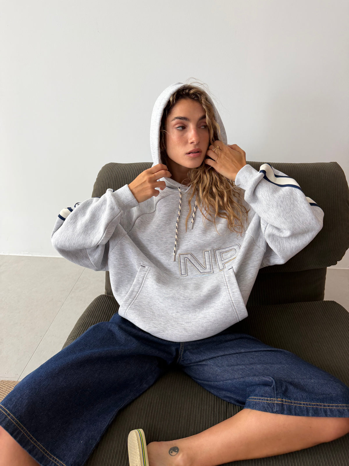 Biggie Hoodie Grey Melange