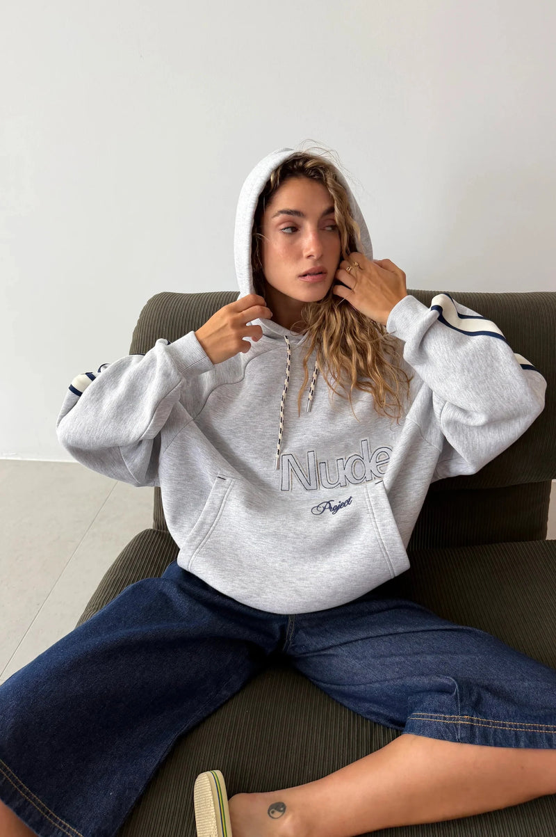 Biggie Hoodie Grey Melange