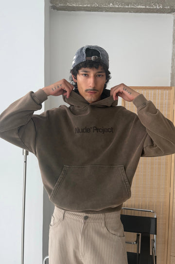 Box Logo Hoodie Brown