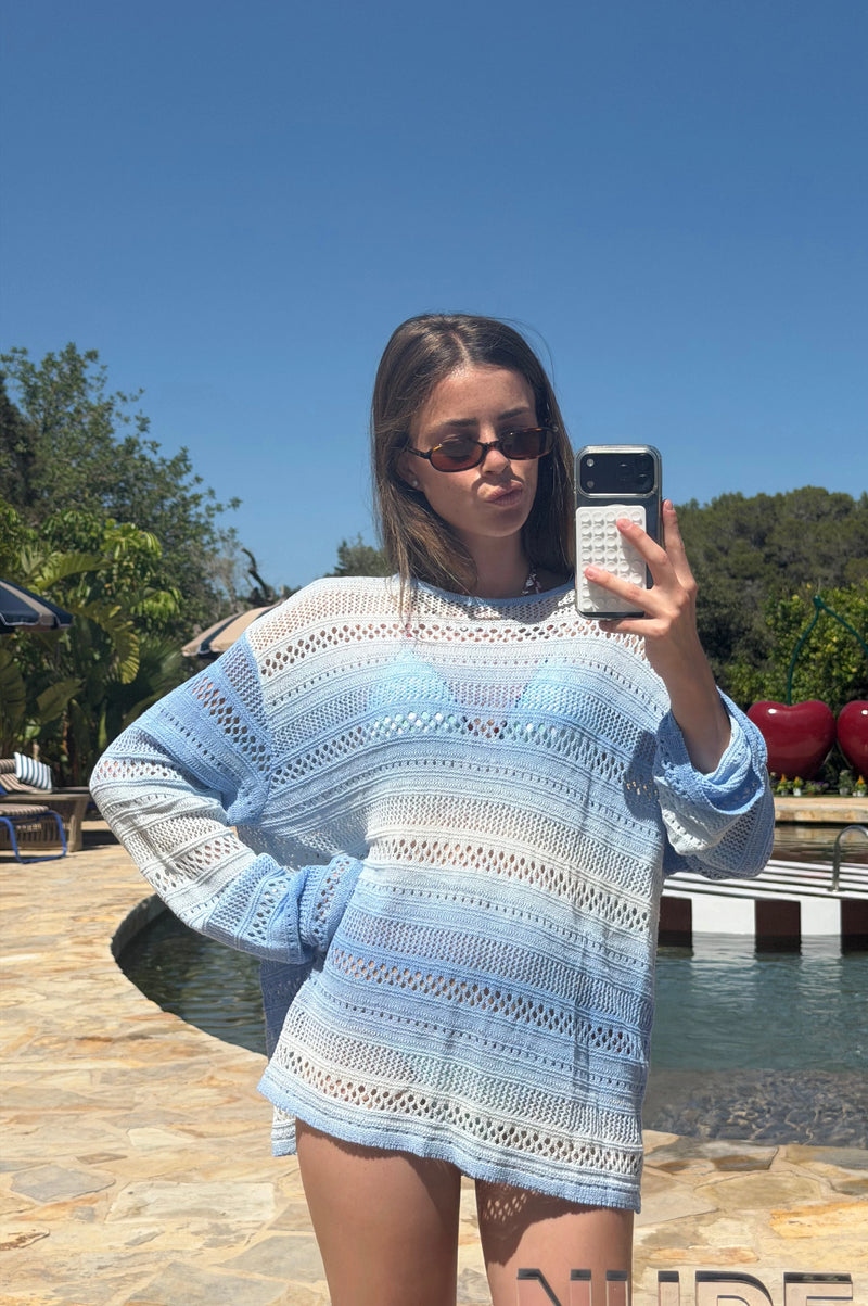 Es Vedra Knit Sweater Blue