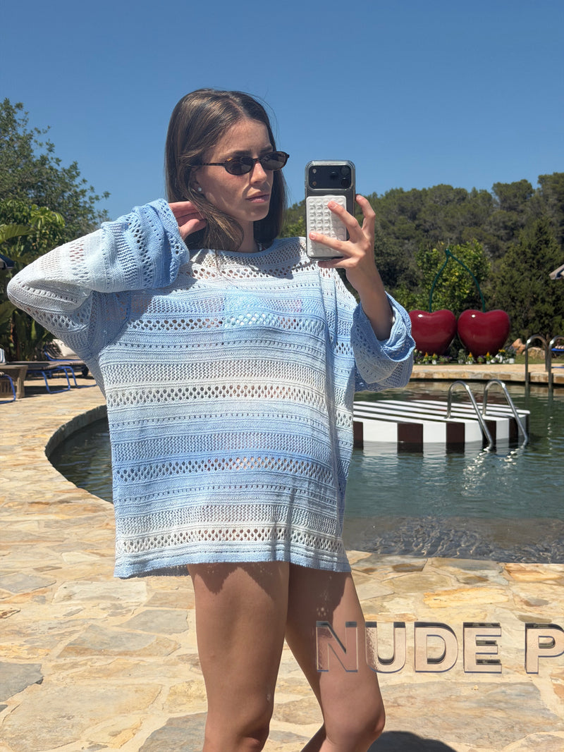 Es Vedra Knit Sweater Blue