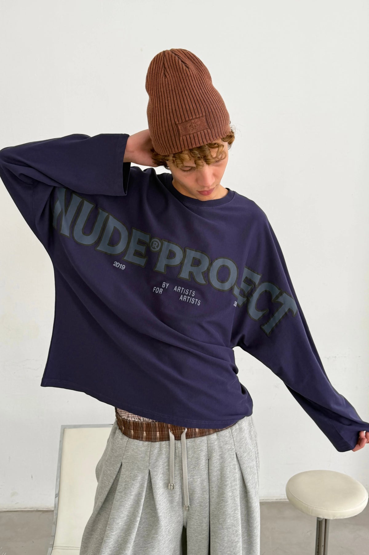 Macro Long-Sleeve Tee Navy