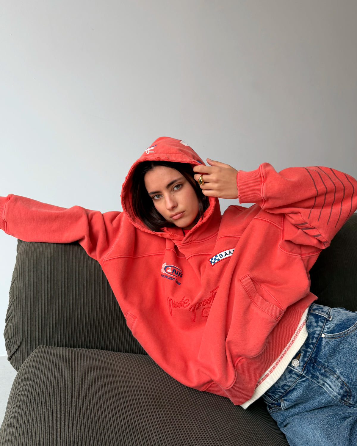 Fuel Hoodie Washed Red