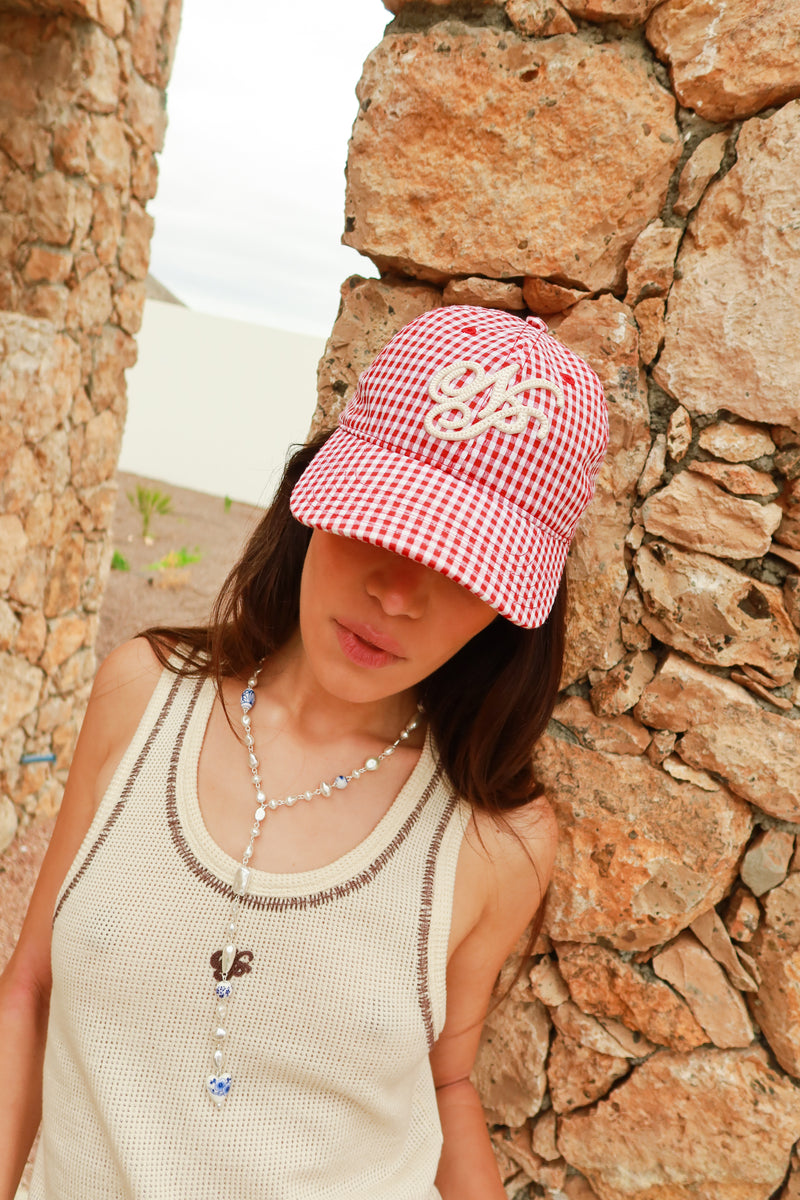 Vichy Cap Red