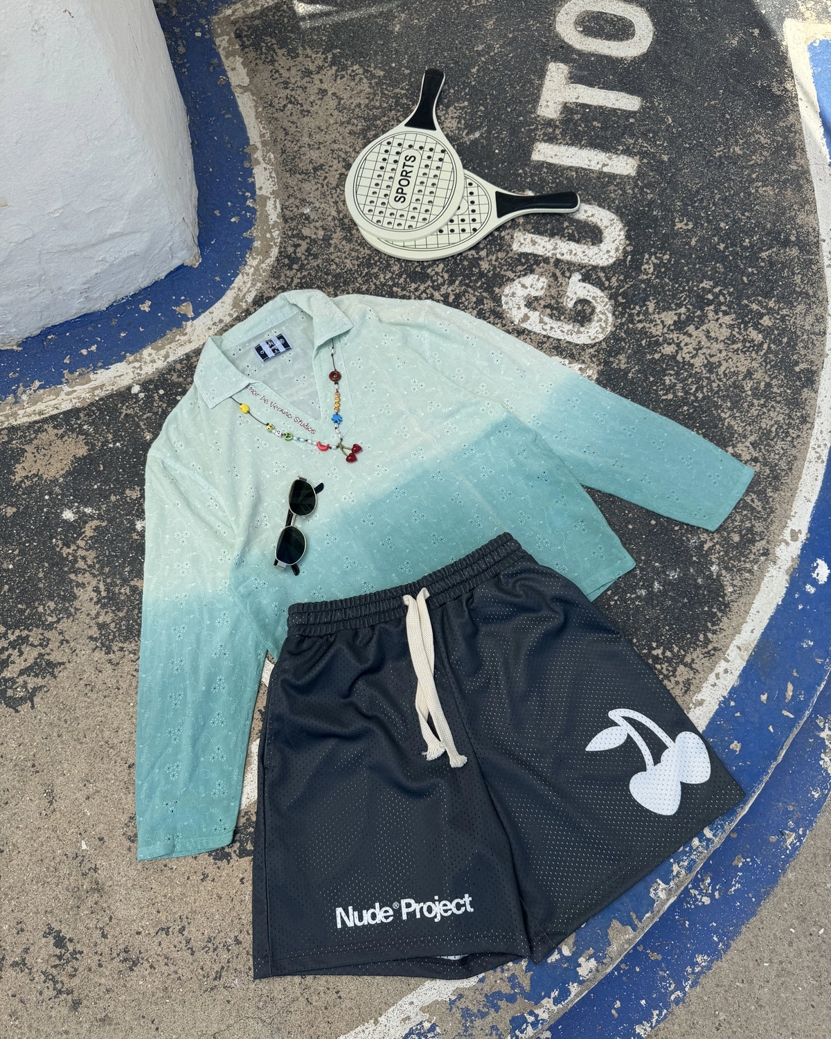 Solid Mesh Short Black