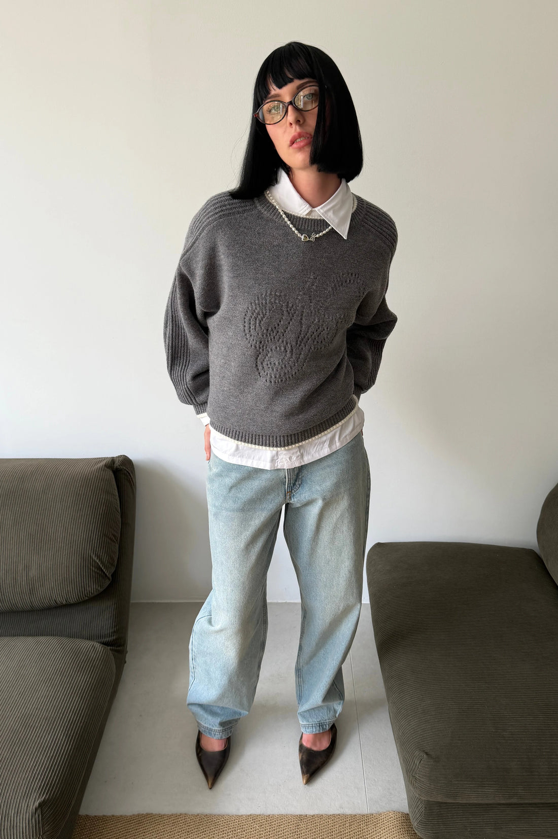 The Employee of the Month Knit Sweater Ash