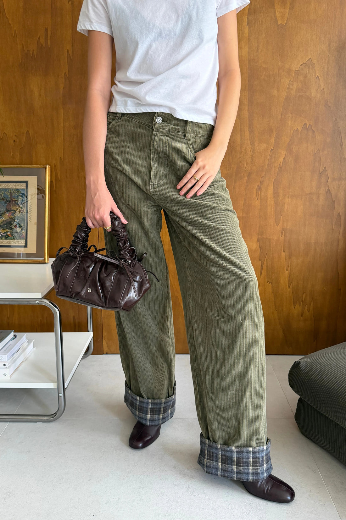 Director Corduroy Pants Green