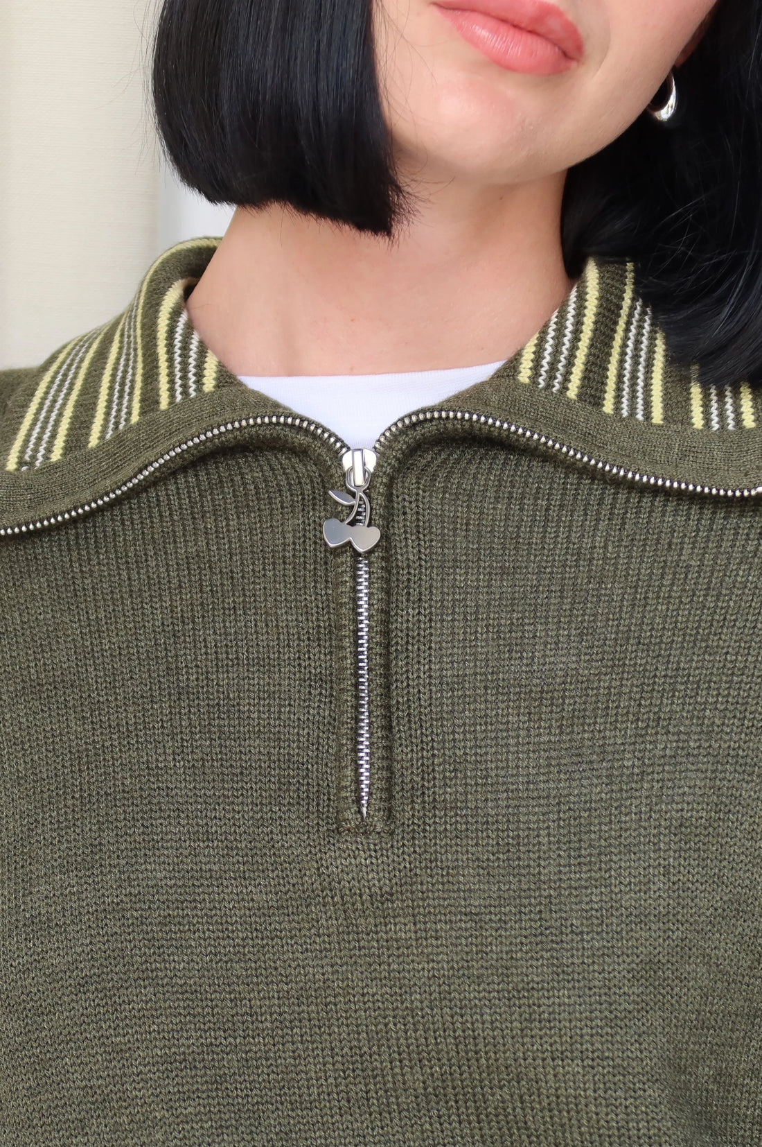 The Consultant Quarter-Zip Knit Green