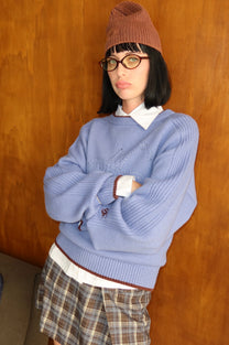 The Employee of the Month Knit Sweater Blue