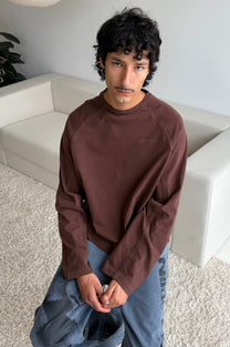 Basic Long-Sleeve Tee Brown