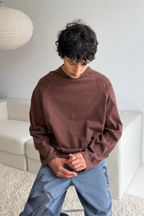 Basic Long-Sleeve Tee Brown