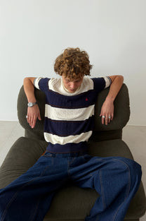 Costa Knit Tee Blue