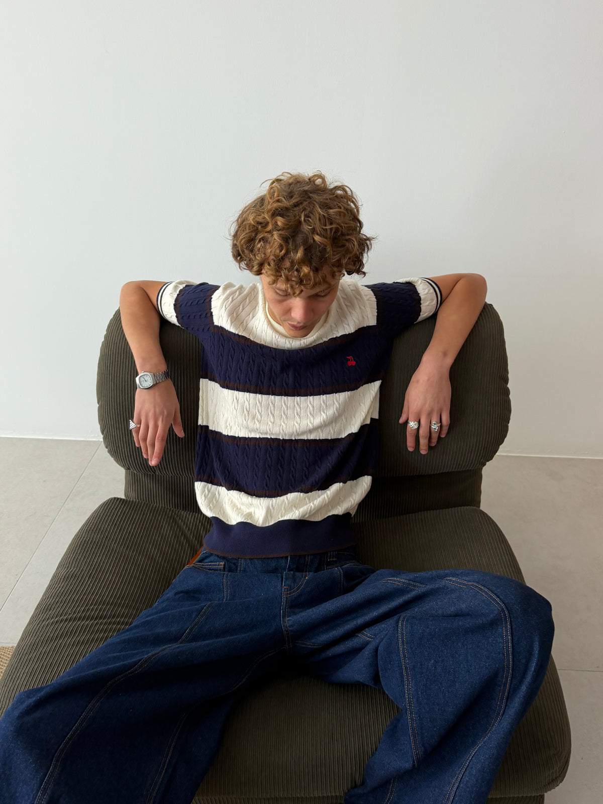 Costa Knit Tee Blue