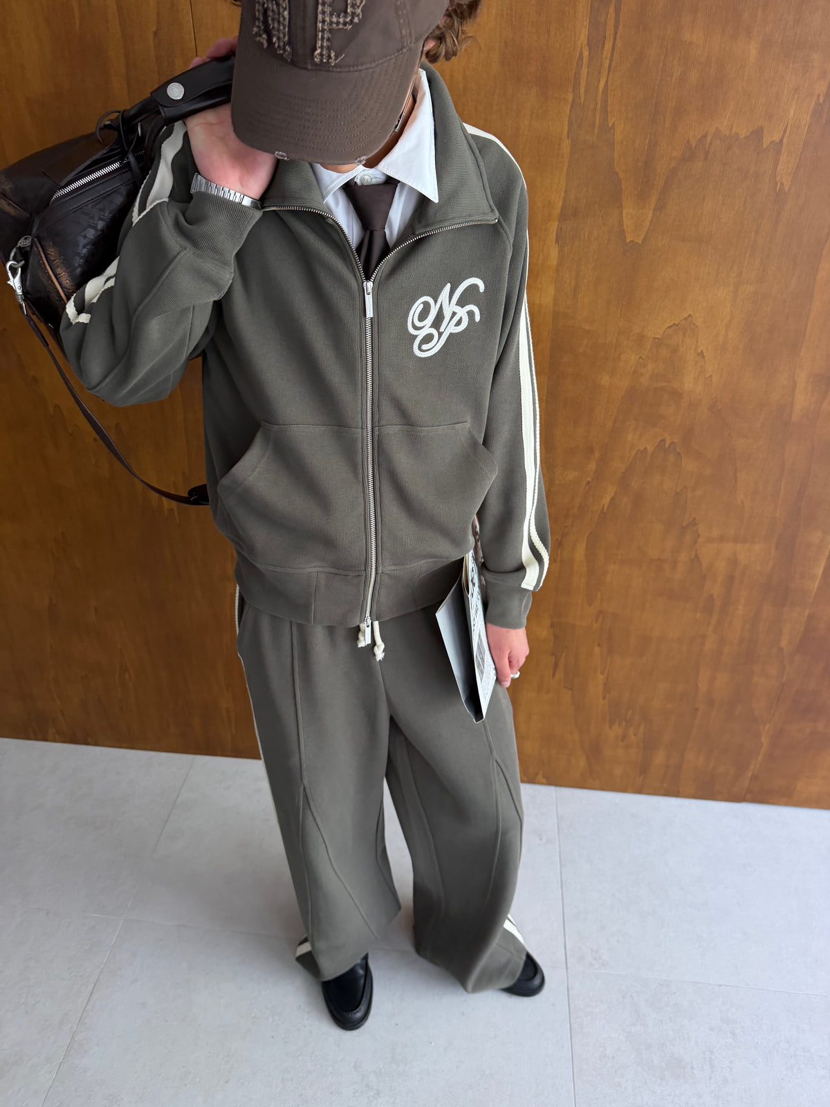 Ying Yang Zip-Up Green