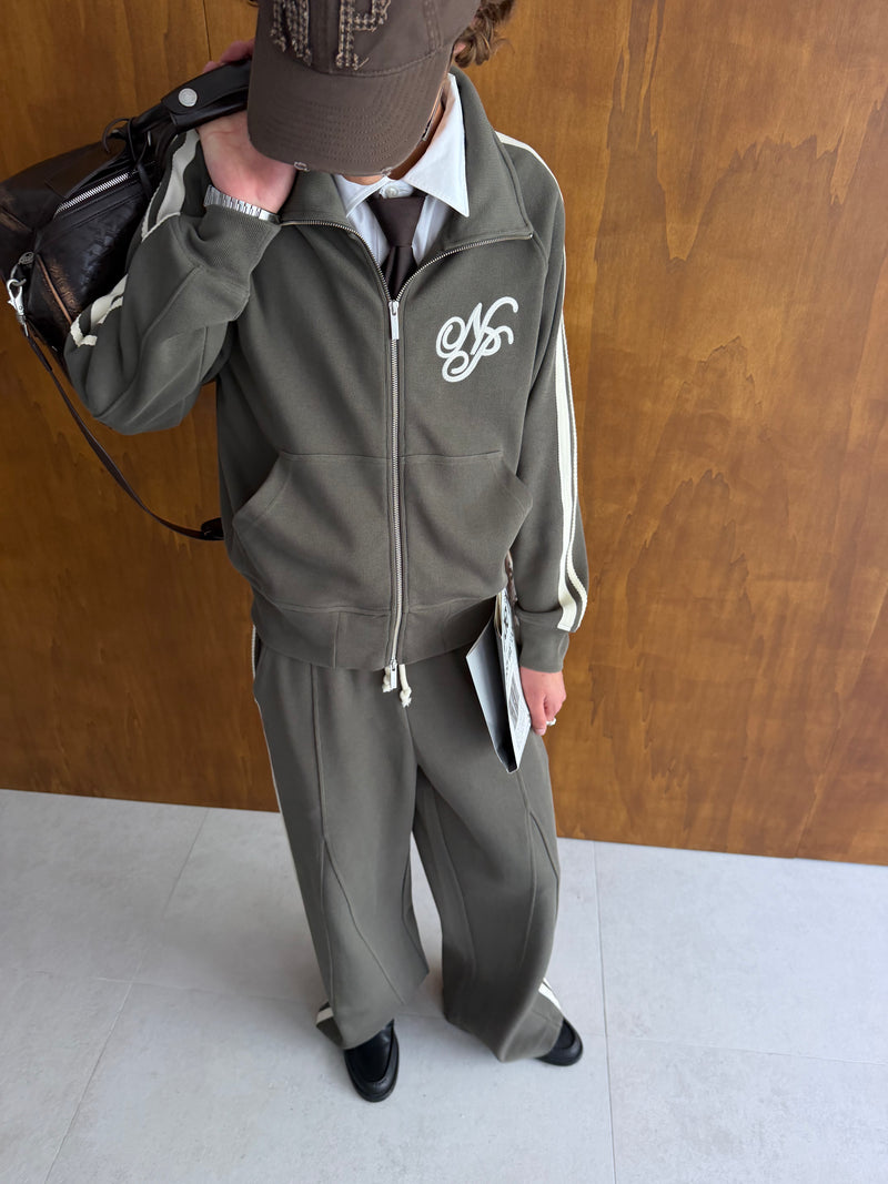 Ying Yang Zip-Up Green