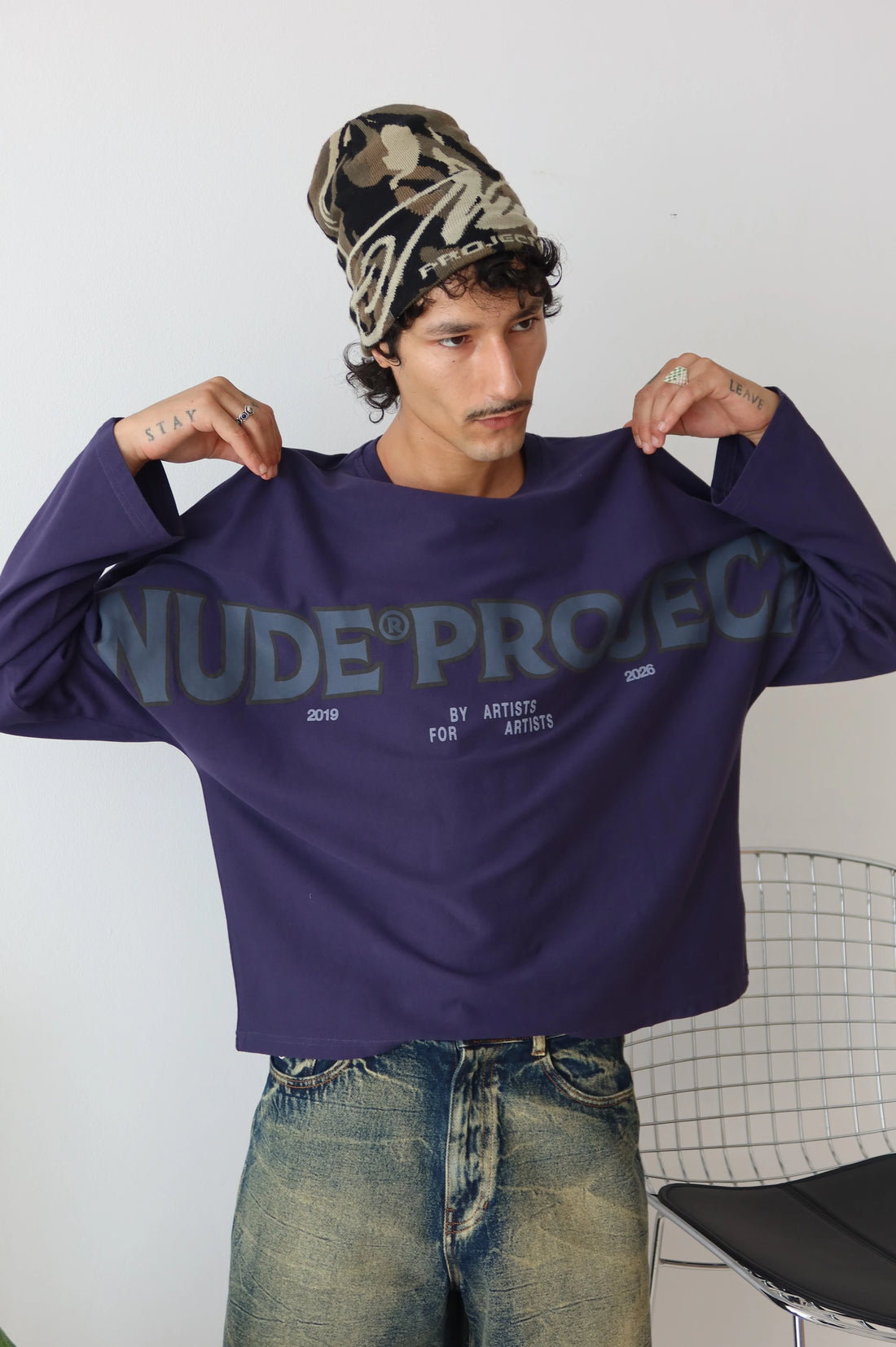 Macro Long-Sleeve Tee Navy