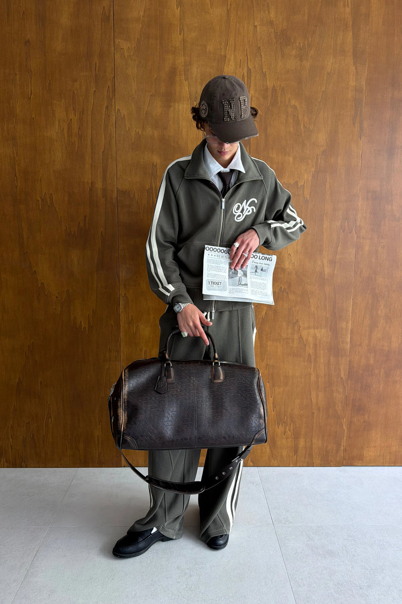 Metal Barrel Bag Brown
