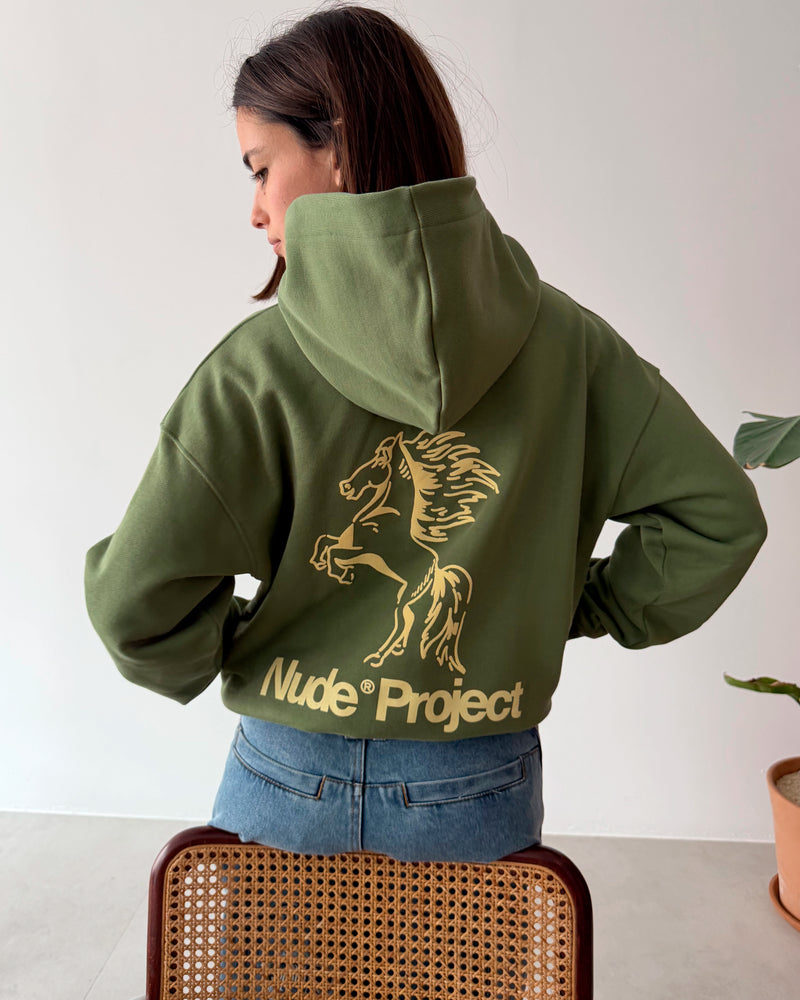 Winning Horse Hoodie Green