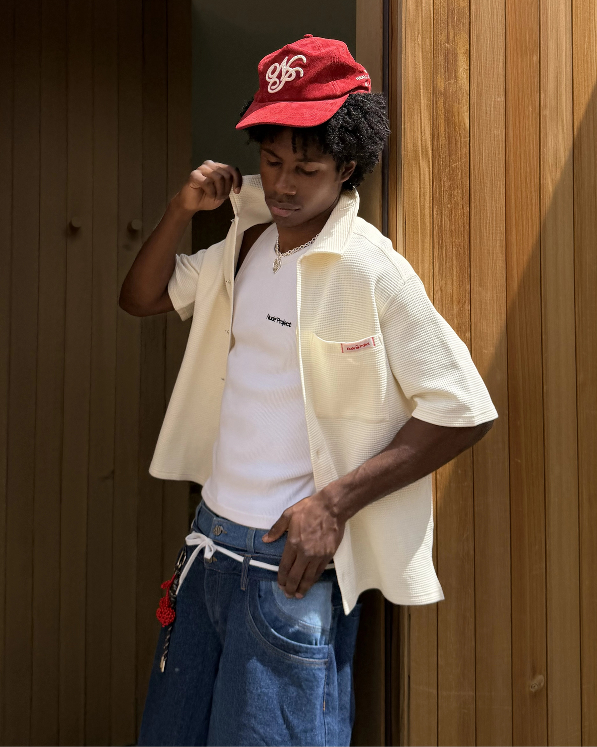 Montecarlo Waffle Shirt Ivory