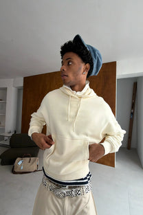 Marble Hoodie Marshmallow