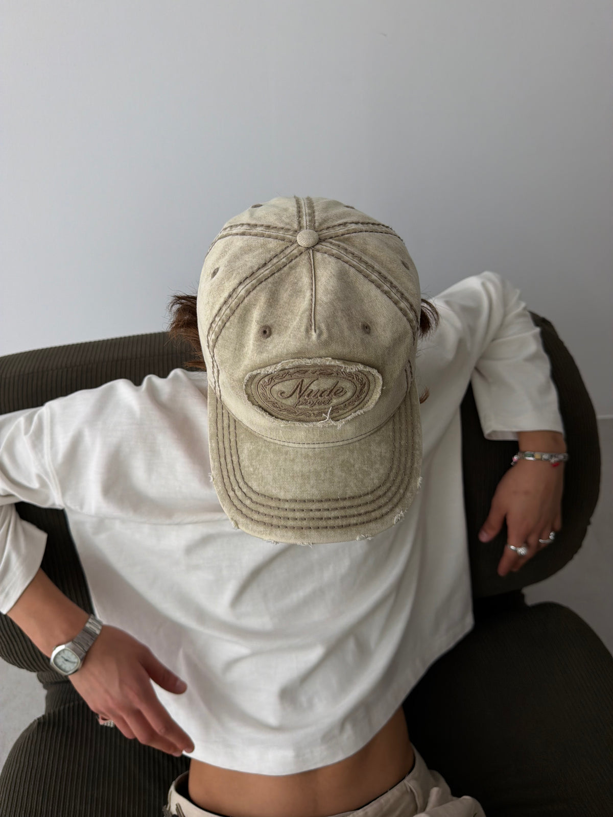 Laurel Denim Cap Beige