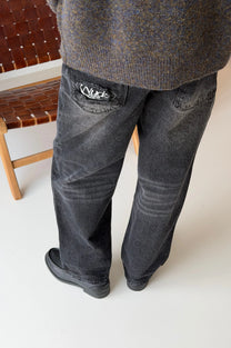 Basic Straight Jeans Black