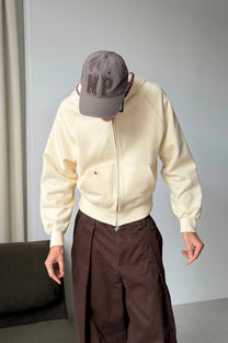 Bone Zip-Up Hoodie
