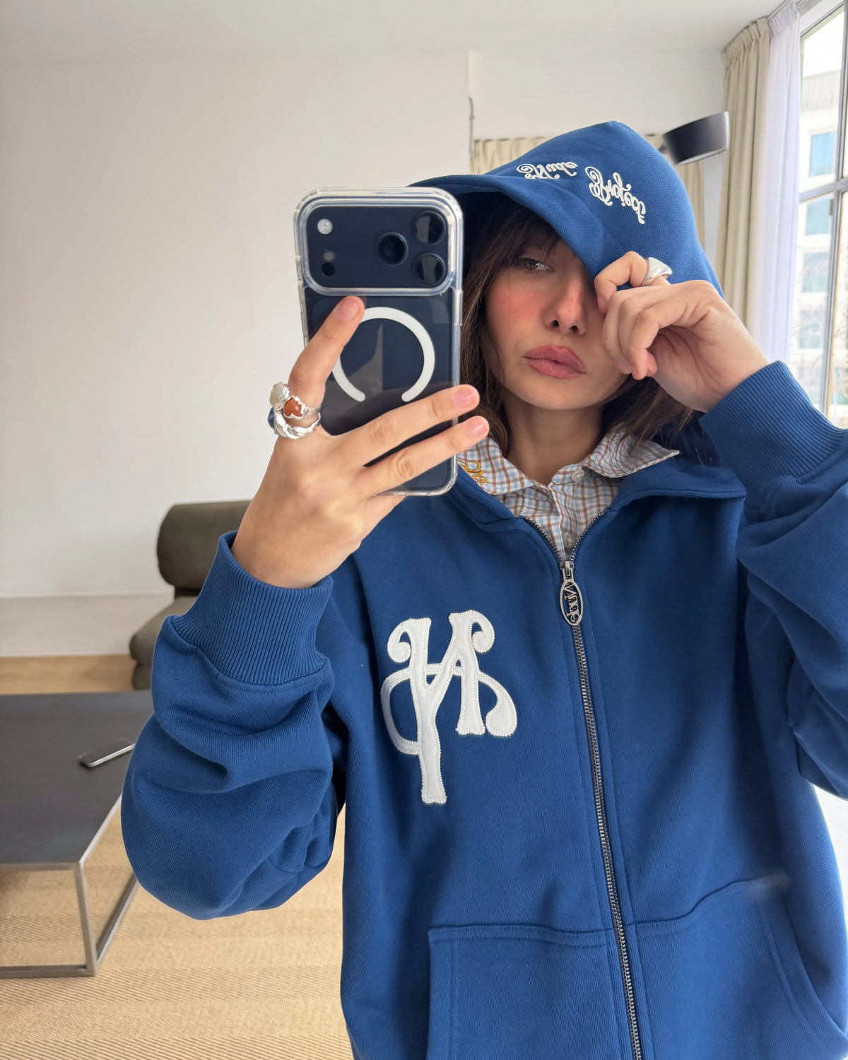 Kill Bill Zip-Up Hoodie Blue