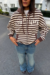 Clyde Zip-Up Hoodie Brown