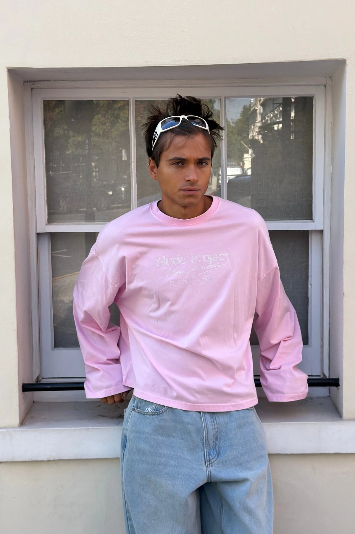 Mon Amour Long-Sleeve Tee Pink