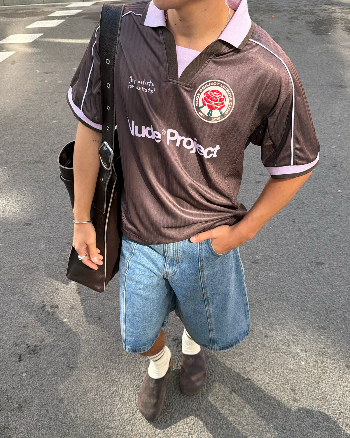 Basic Football Tee Brown