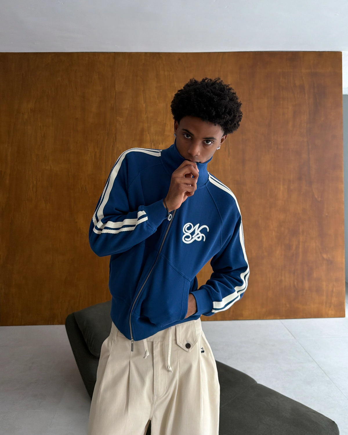 Ying-Yang Zip-Up Navy