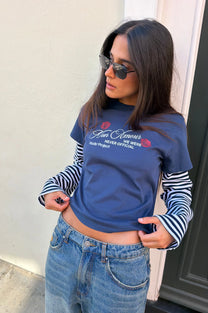 Britpop Double-Layer Long-Sleeve Tee