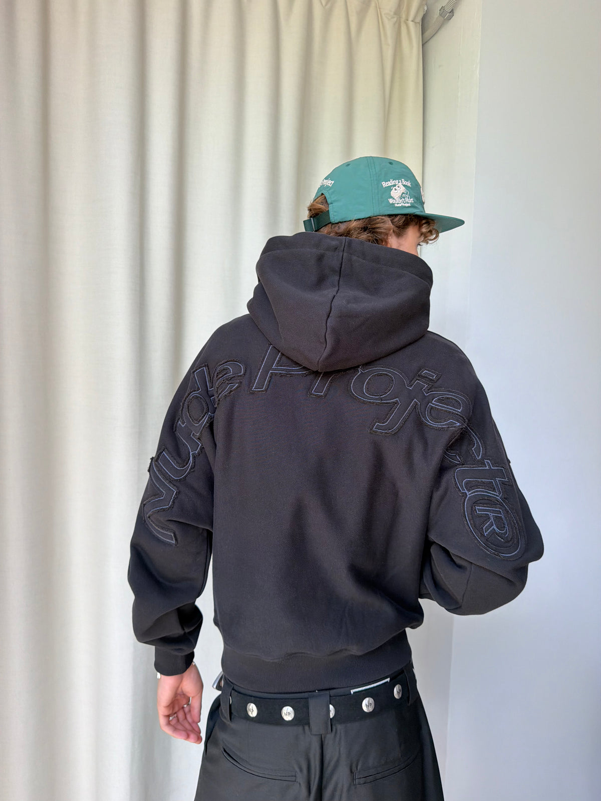 Marble Hoodie Black