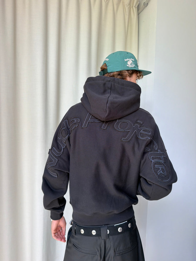 Marble Hoodie Black
