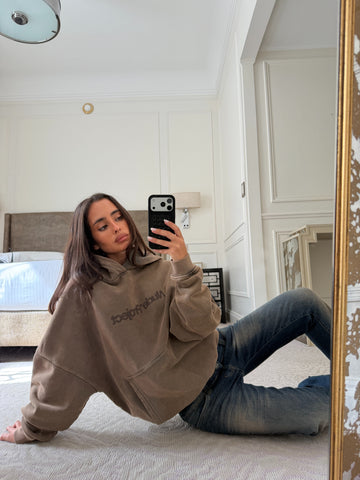 Box Logo Hoodie Brown